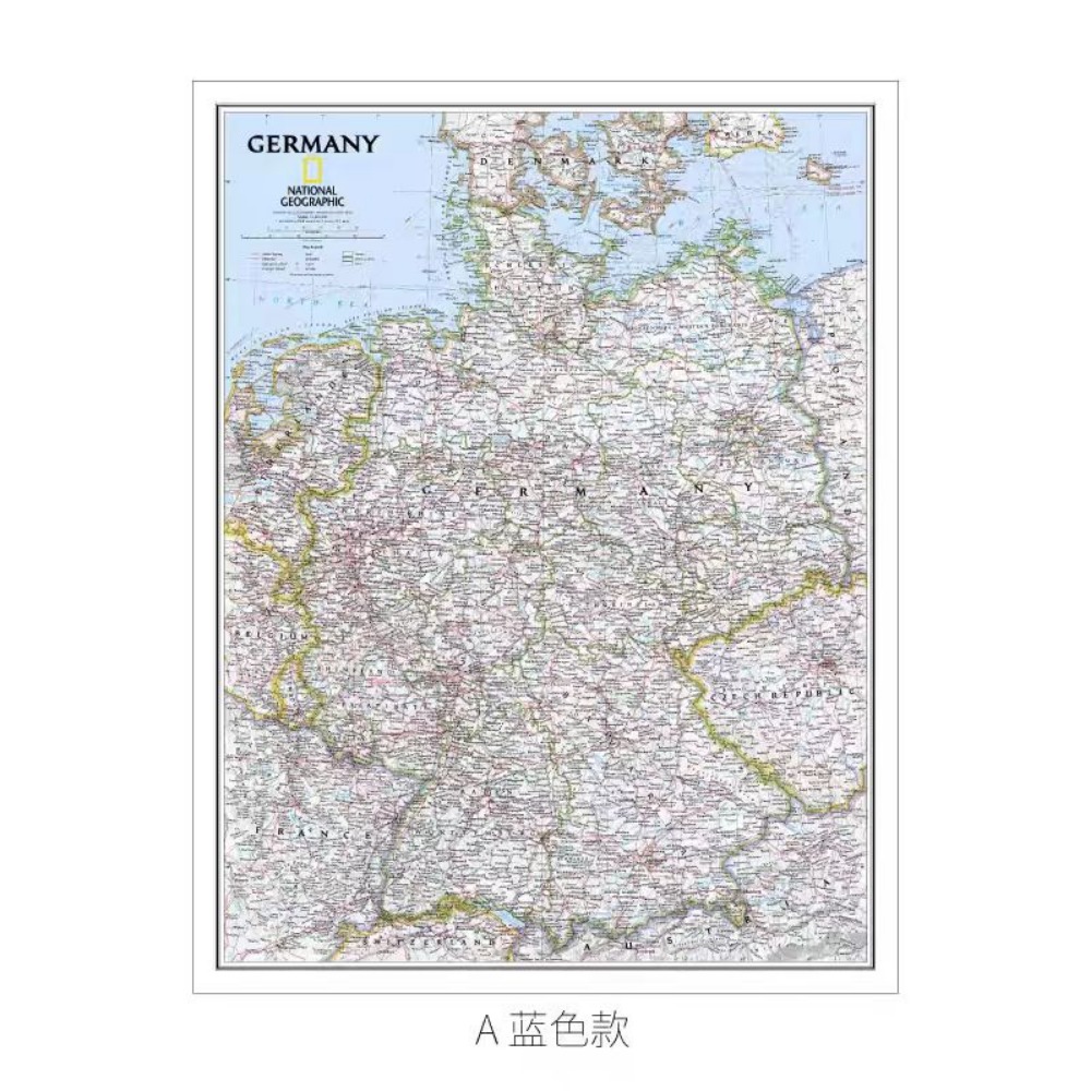 Germany Home Decor - Large Germany Map Wall Art Posters