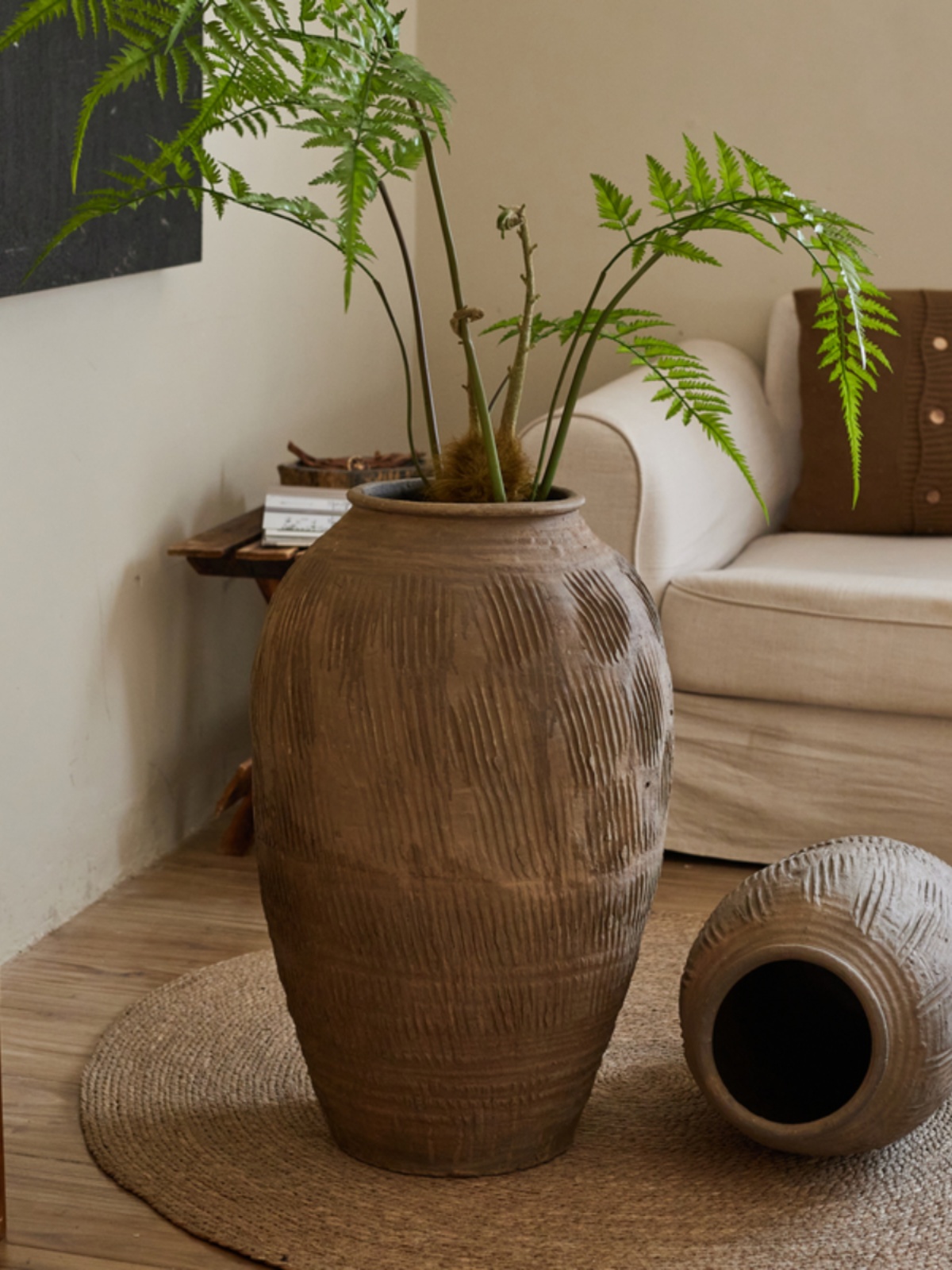Home Decor Zen Style - Retro Vintage Large Terracotta Flower Vase