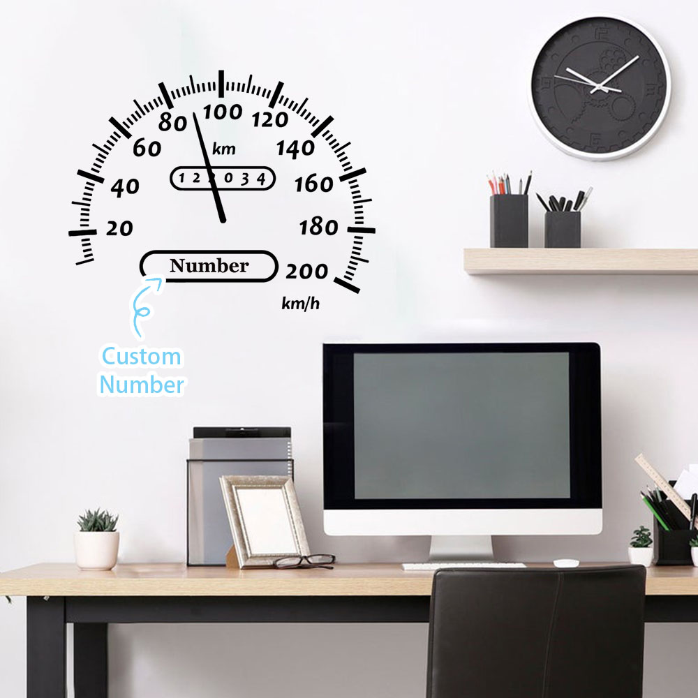Home Decor Wall Tiles - 1PC Creative Fuel Gauge Personalized Name