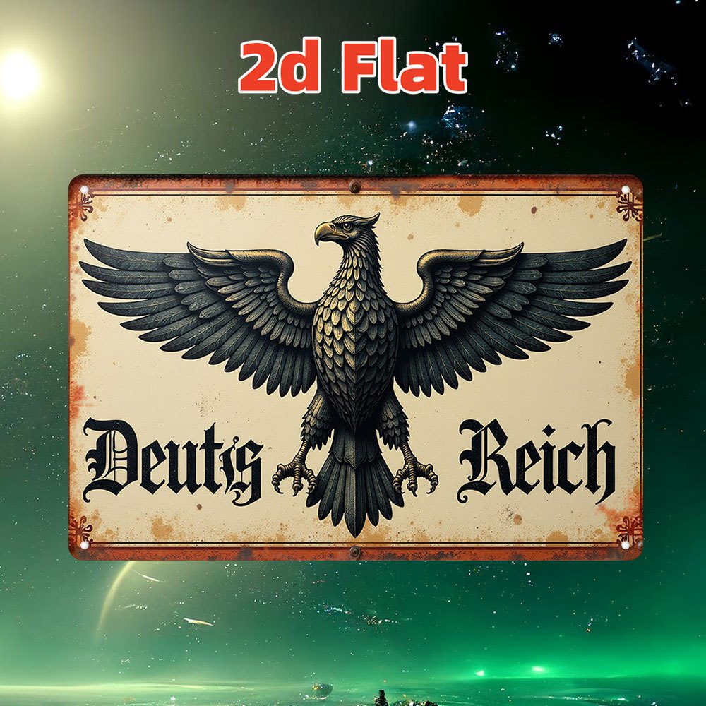 Germany Home Decor - Vintage German Eagle Metal Tin Sign