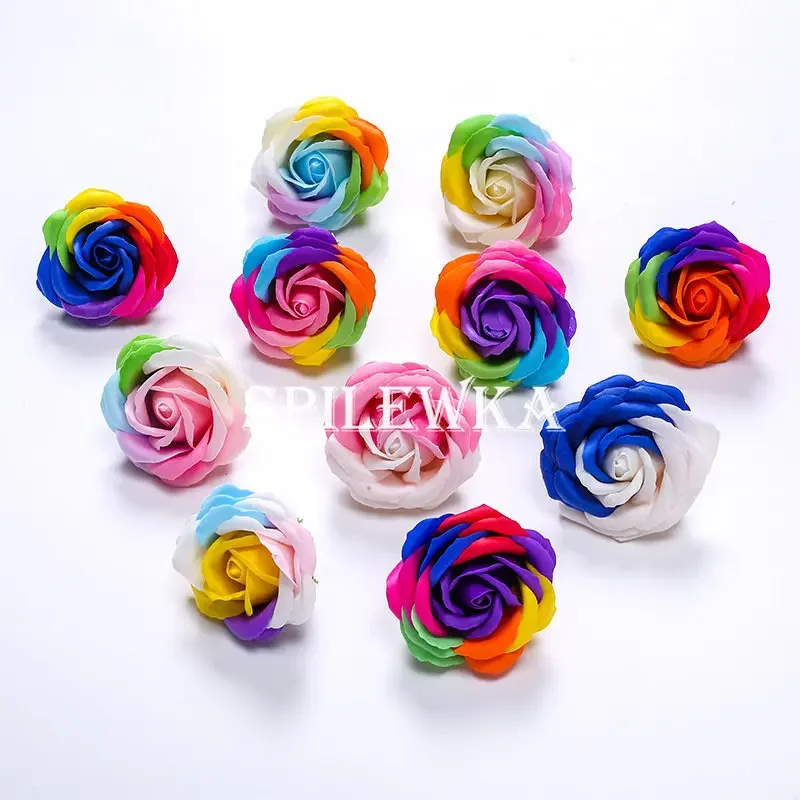 Home Decor For Birthday - Spilewka 6X7cm Colorful Rose Artificial Flower