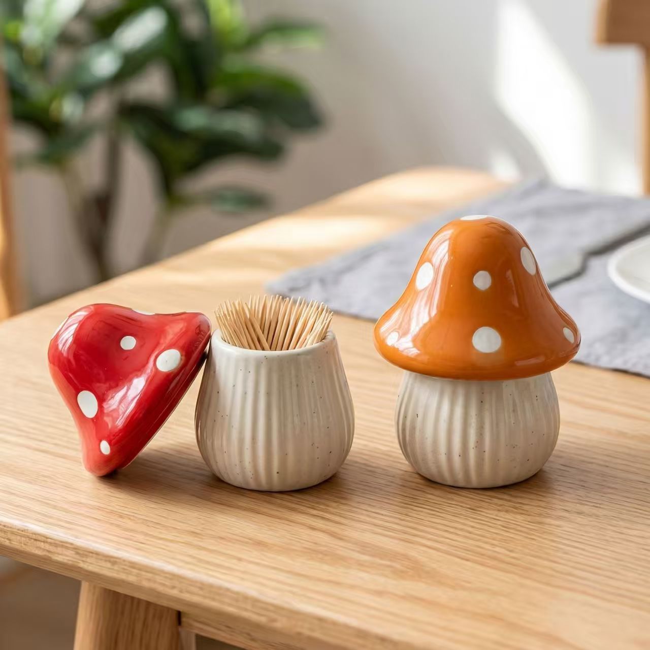 Cartoon Mushroom Ceramic Stora - Home Decor Organizer ulasan dan harga