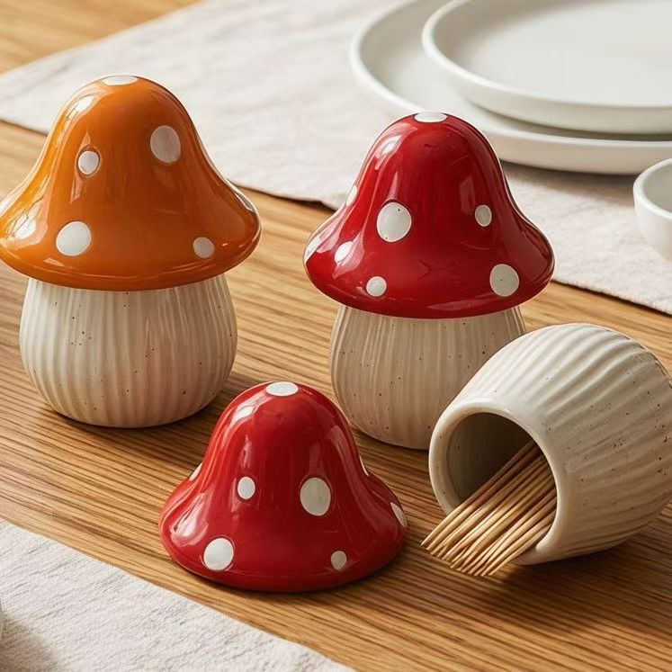 Cartoon Mushroom Ceramic Stora - Home Decor Organizer ulasan dan harga