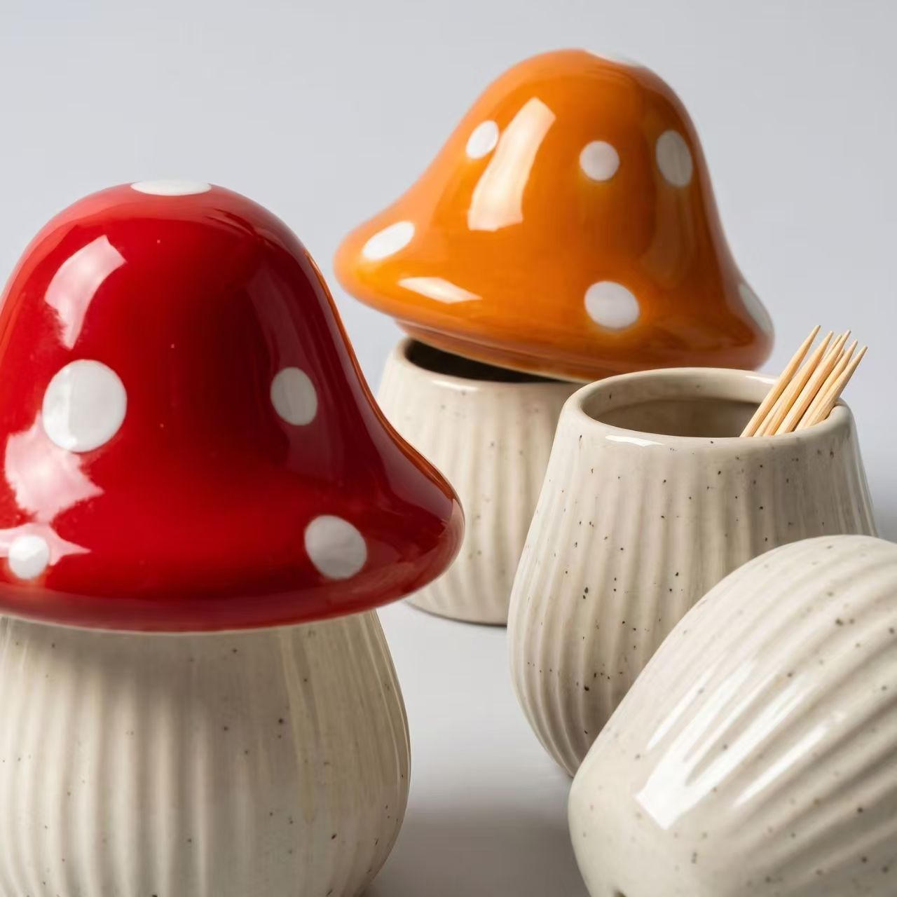 Cartoon Mushroom Ceramic Stora - Home Decor Organizer ulasan dan harga