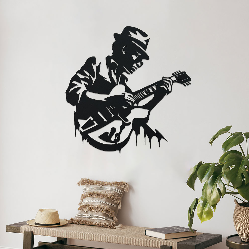 Guitarist Metal Wall Art,1pc U - Home Decor Enthusiast ulasan dan harga