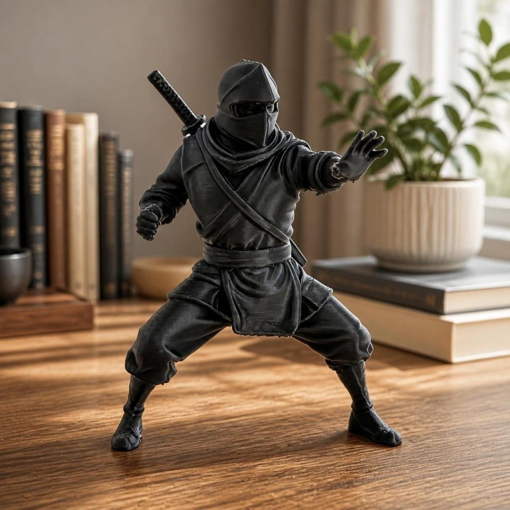 Funny Sitting Pose Ninja Ornam - Home Decor Zen Style ulasan dan harga