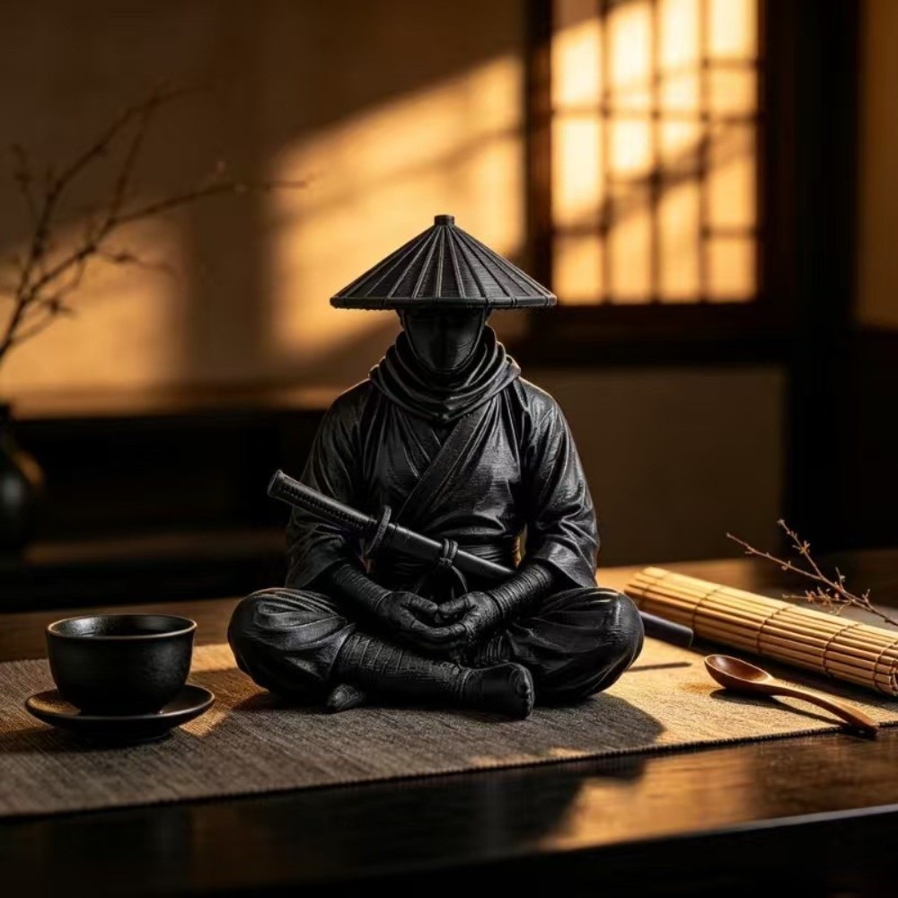 Funny Sitting Pose Ninja Ornam - Home Decor Zen Style ulasan dan harga
