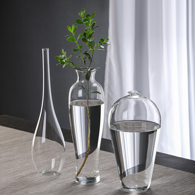 Elegant Clear Glass Vase Chine - Home Decor Zen Style ulasan dan harga