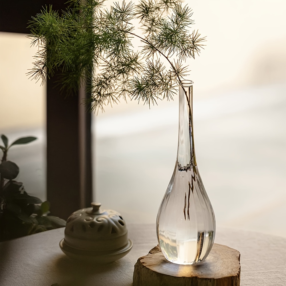 Elegant Clear Glass Vase Chine - Home Decor Zen Style ulasan dan harga