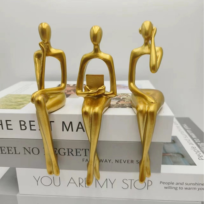 Thinker Statue Abstract Figure - Abstract Sculpture Resin ulasan dan harga