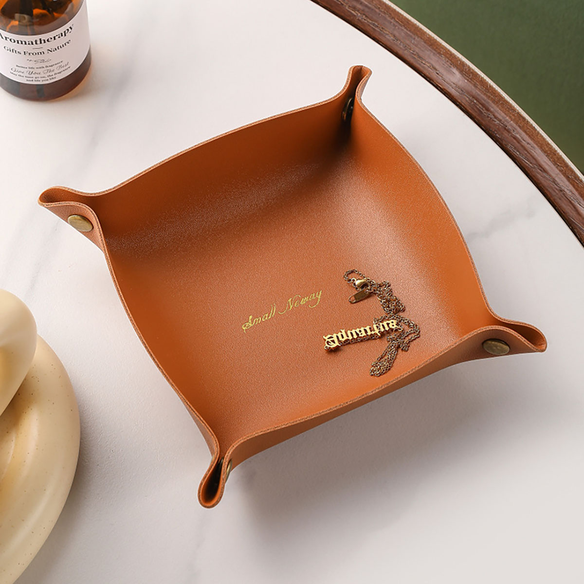 Nordic Style Leather Storage T - Home Decor Organizer ulasan dan harga