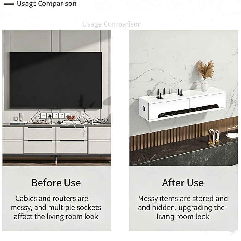 Wall‑Mounted Router Storage Bo - Home Decor Organizer ulasan dan harga