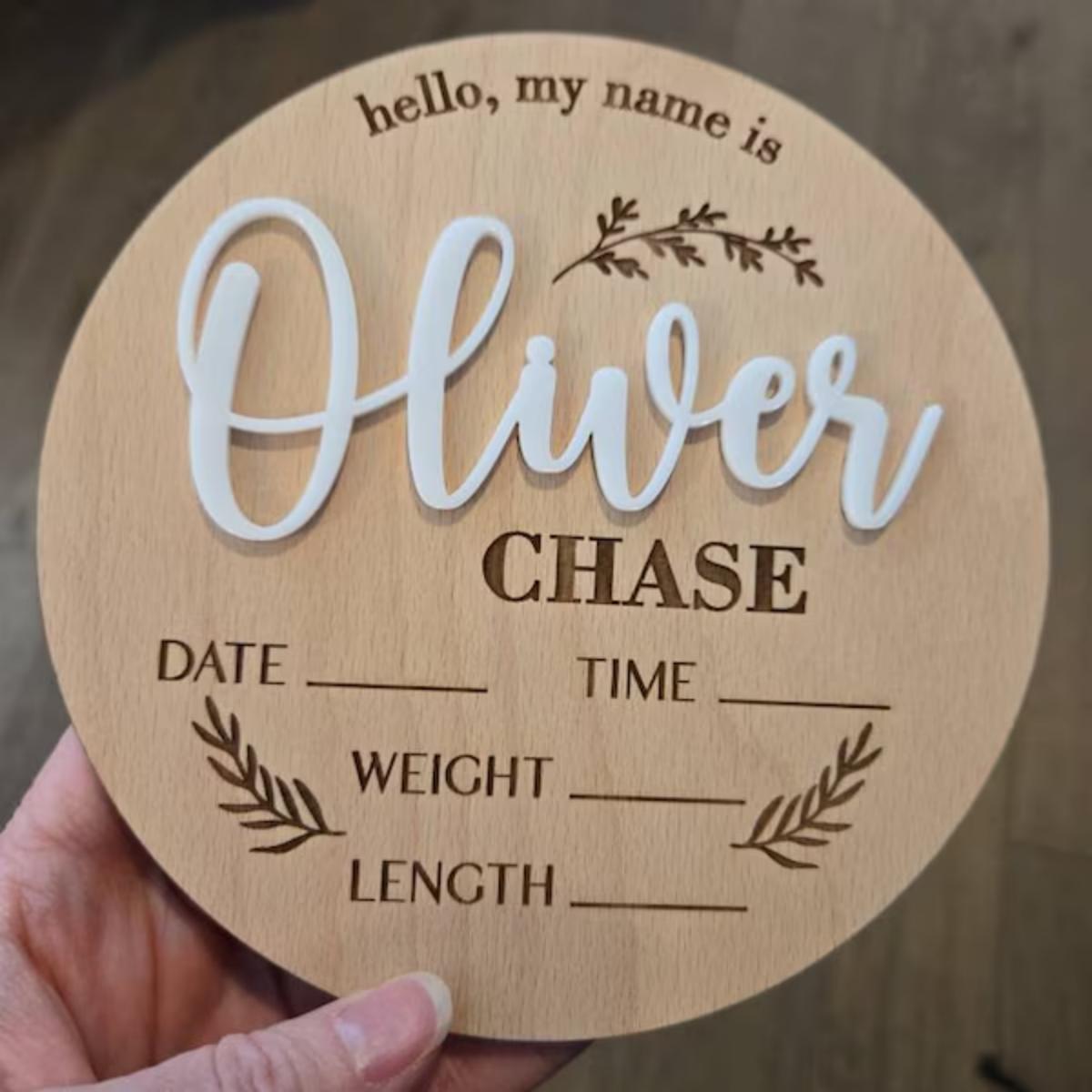 1Pc Custom Baby Announcement S - Home Decor Unique ulasan dan harga