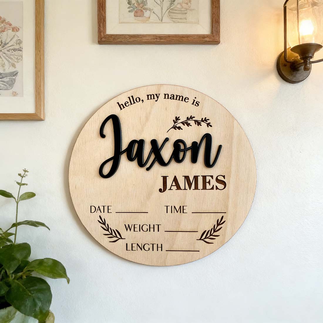 1Pc Custom Baby Announcement S - Home Decor Unique ulasan dan harga