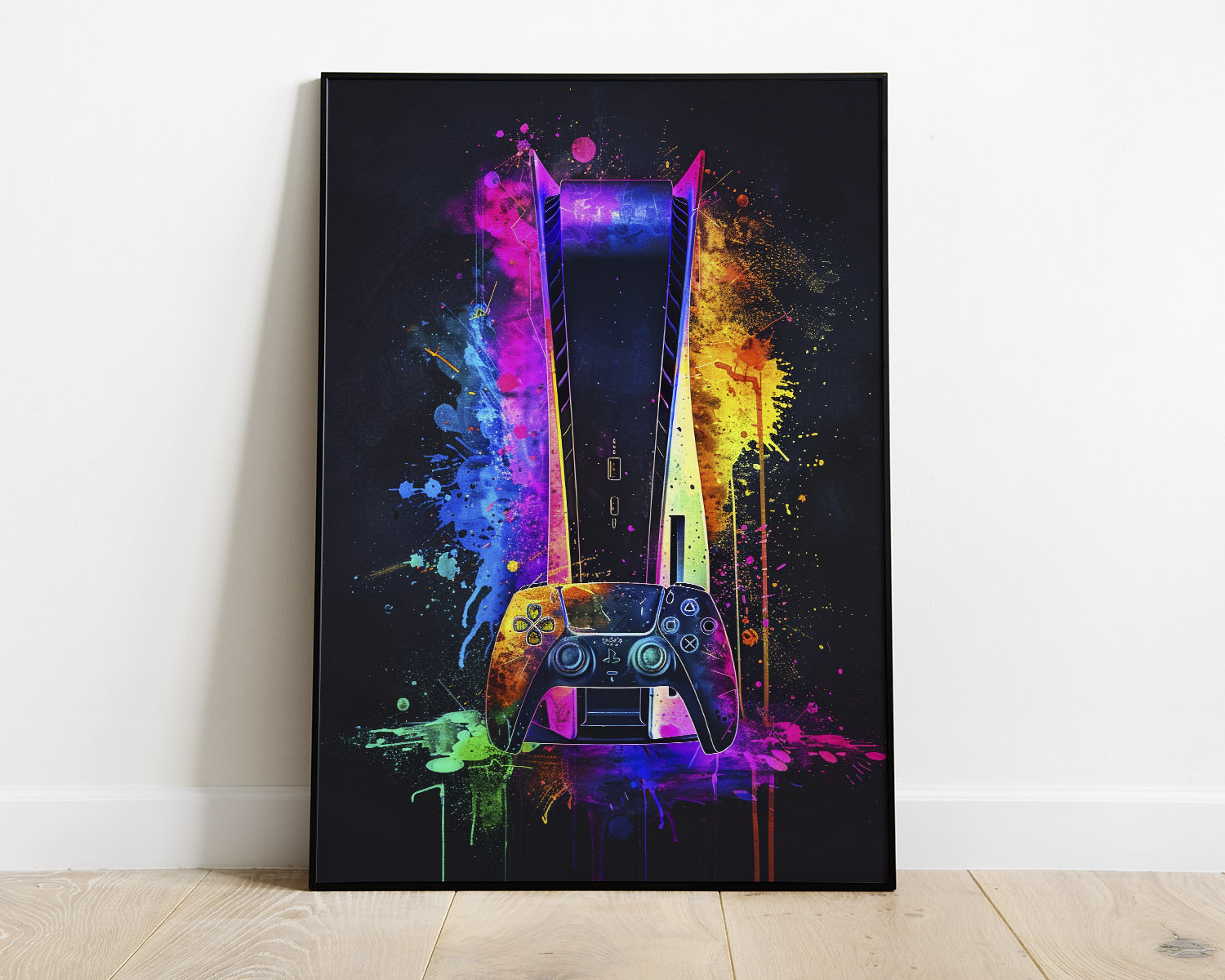 Watercolor Neon Video Game Pos - Home Decor Xbox Games ulasan dan harga