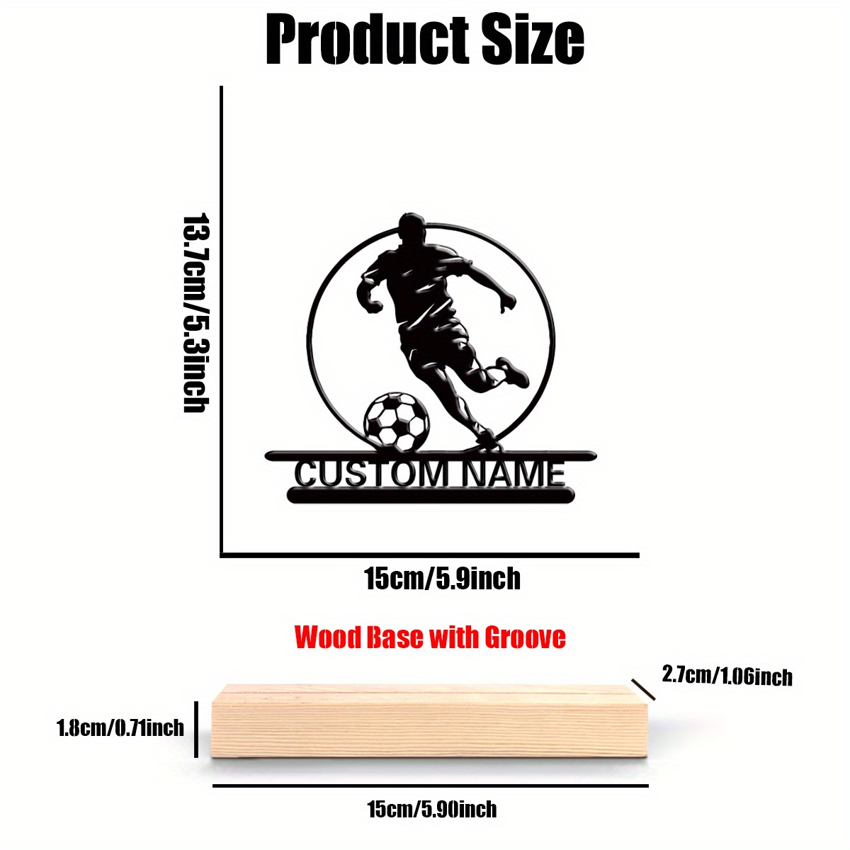 Custom Soccer Player Metal Sta - Home Decor Unique ulasan dan harga