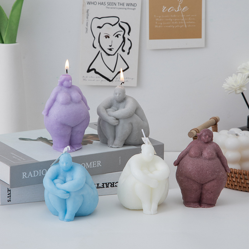 3D Fat Woman/man Portrait Cand - Abstract Sculpture Resin ulasan dan harga