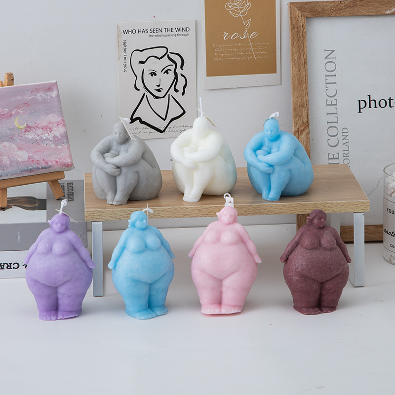 3D Fat Woman/man Portrait Cand - Abstract Sculpture Resin ulasan dan harga