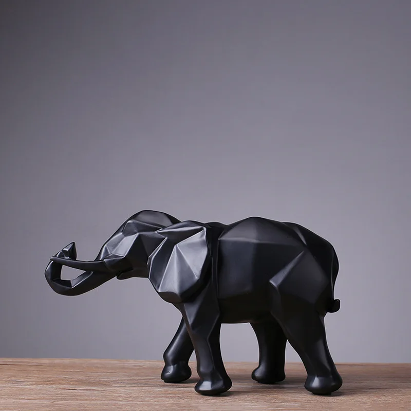 Creative Resin Black Elephant  - Abstract Sculpture Resin ulasan dan harga