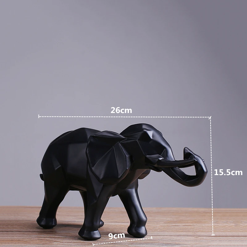 Creative Resin Black Elephant  - Abstract Sculpture Resin ulasan dan harga