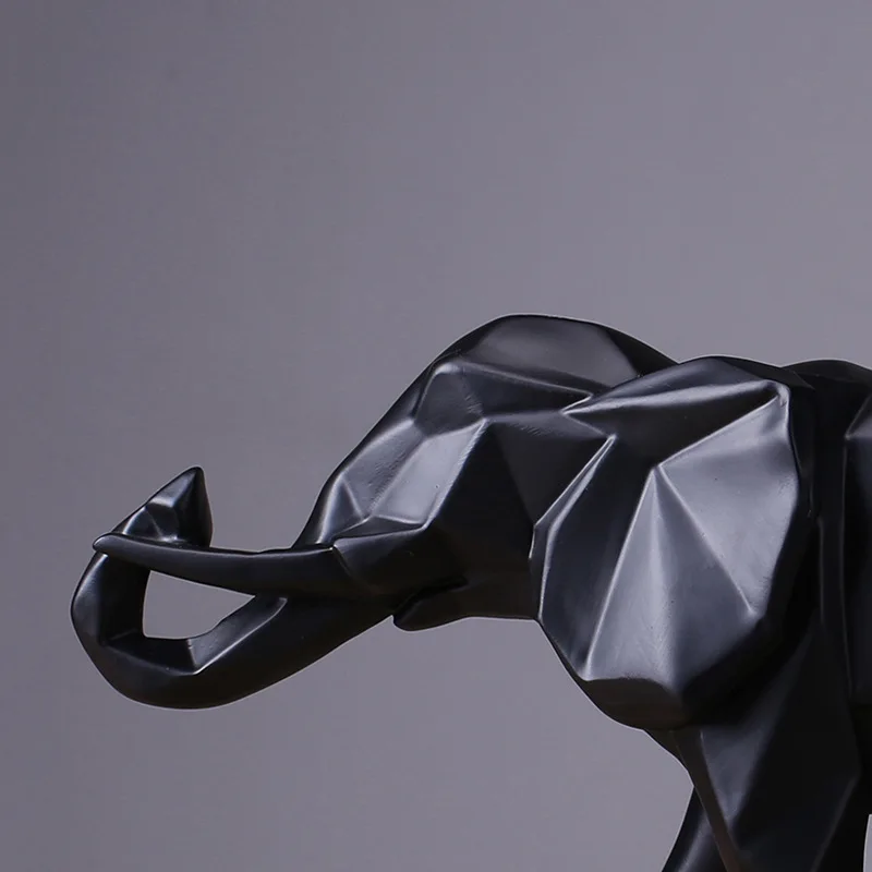 Creative Resin Black Elephant  - Abstract Sculpture Resin ulasan dan harga