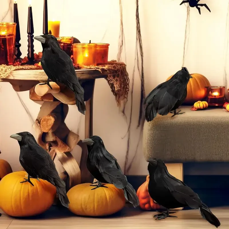 1PC Black Crow Halloween Decor - Home Decor Inspo ulasan dan harga