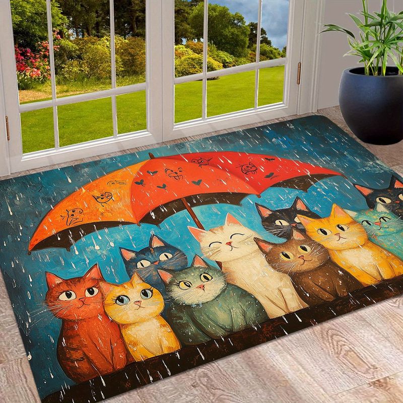 VIKAMA Cute Cats Under Umbrell - Home Decor Under 1000 ulasan dan harga