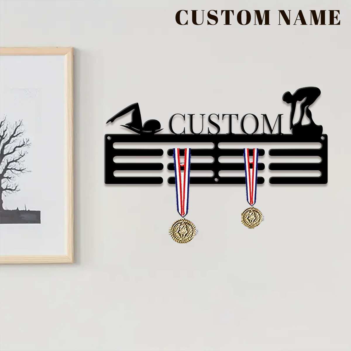 1pc Custom Swimming Metal Meda - Home Decor Organizer ulasan dan harga