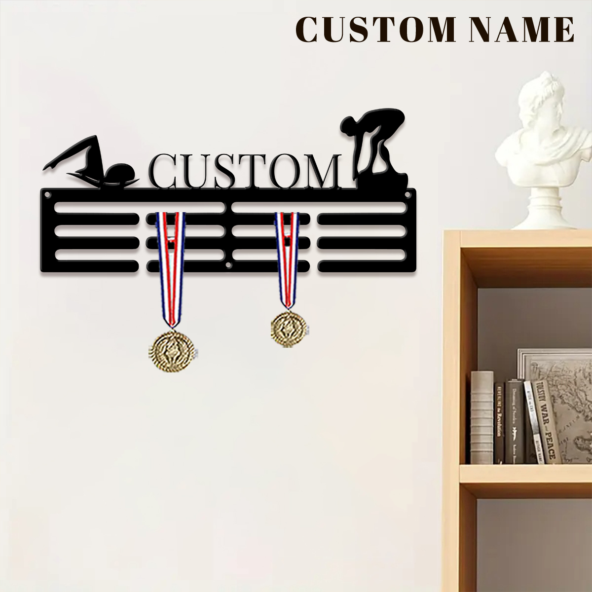 1pc Custom Swimming Metal Meda - Home Decor Organizer ulasan dan harga