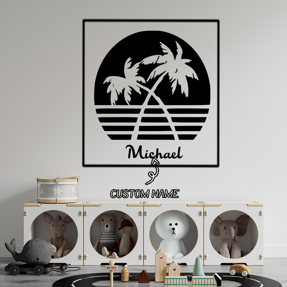 1PC Cute Sunset by the sea Per - Home Decor Wall Tiles ulasan dan harga