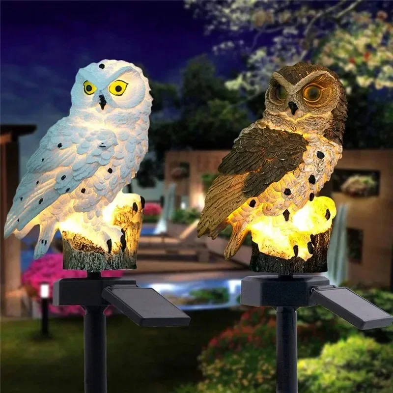 Solar Owl Statue Garden Light  - Home Decor Unique ulasan dan harga