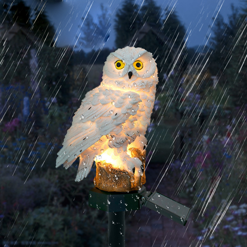 Solar Owl Statue Garden Light  - Home Decor Unique ulasan dan harga