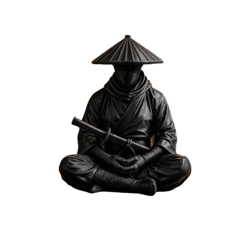 Funny Sitting Pose Ninja Ornam - Home Decor Zen Style ulasan dan harga
