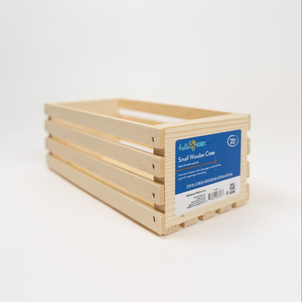 Unfinished Wood Crate Storage  - Home Decor Organizer ulasan dan harga