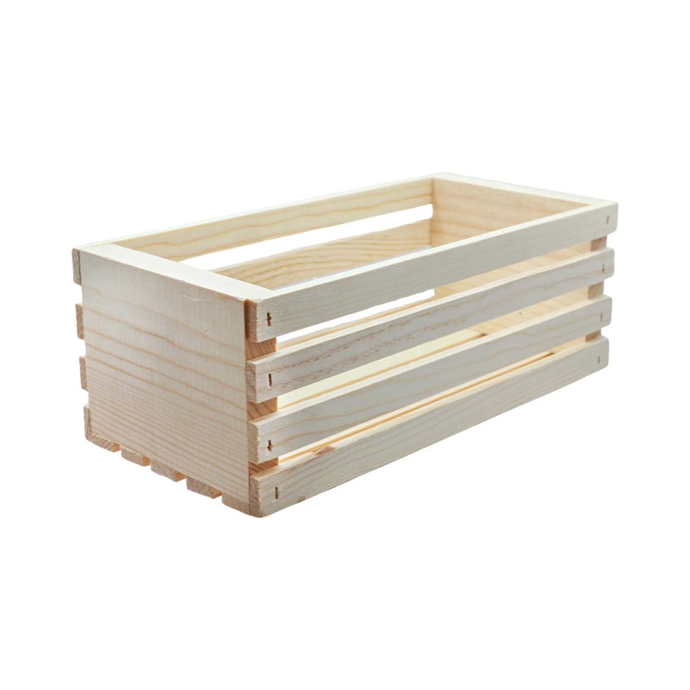 Unfinished Wood Crate Storage  - Home Decor Organizer ulasan dan harga