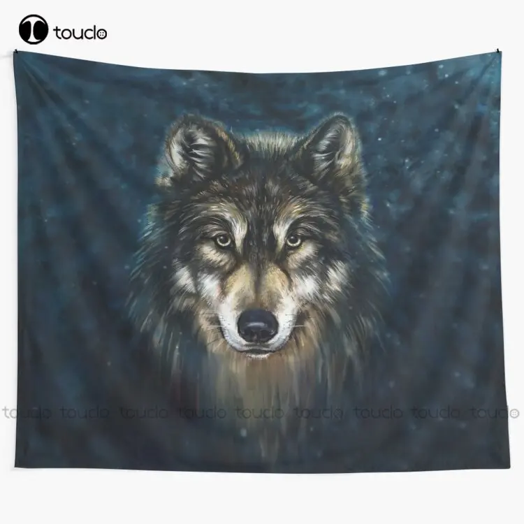 Artistic Wolf Face Tapestry Ta - Home Decor Website Free ulasan dan harga