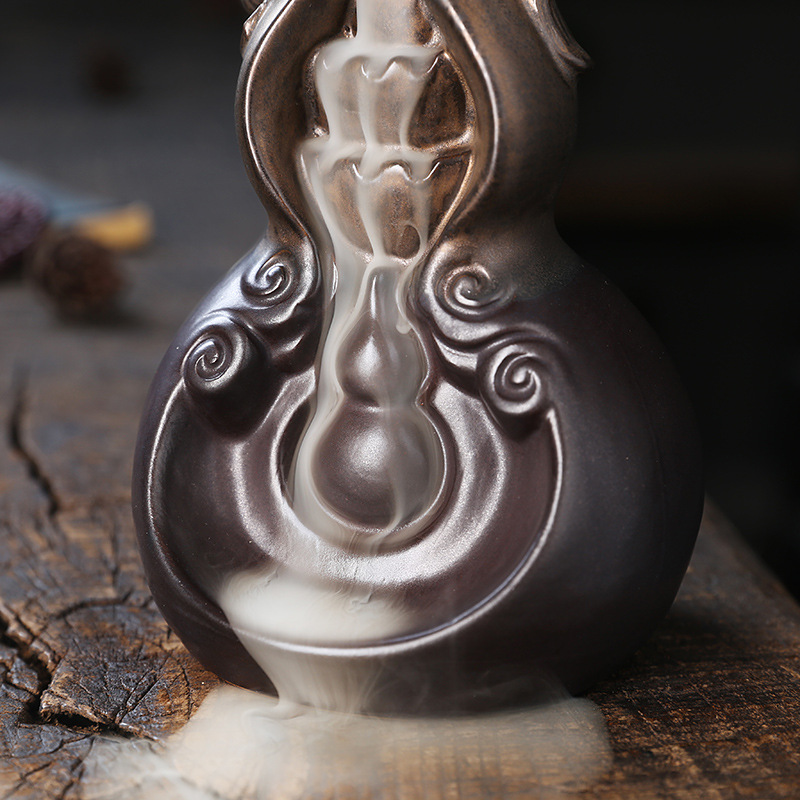 Ceramic Gourd Backflow Incense - Home Decor Zen Style ulasan dan harga