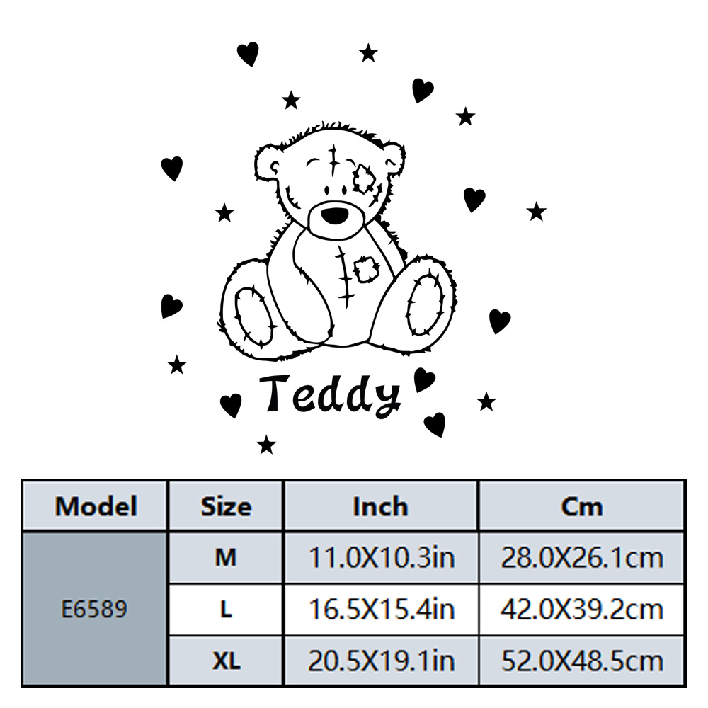 1PC Romantic Teddy bear Custom - Home Decor Wall Tiles ulasan dan harga