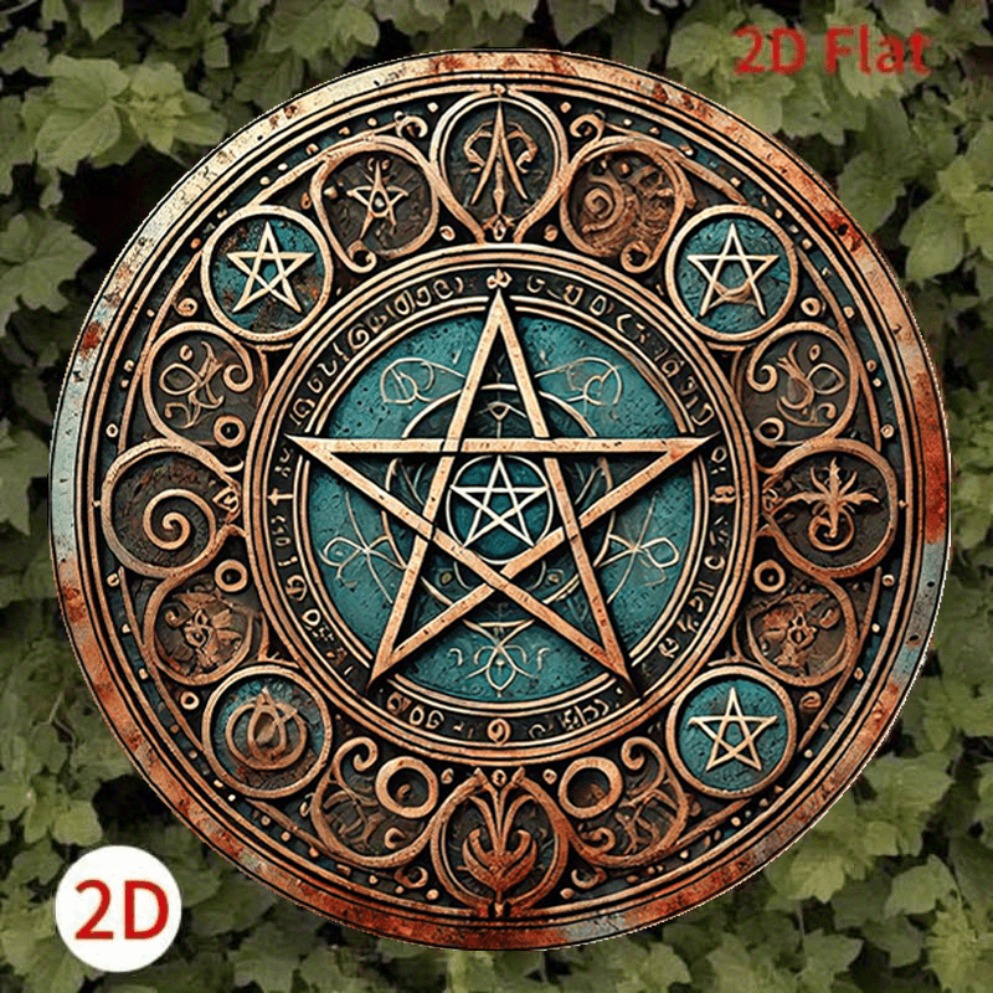 Vintage Wiccan Pentagram Metal - Home Decor Enthusiast ulasan dan harga
