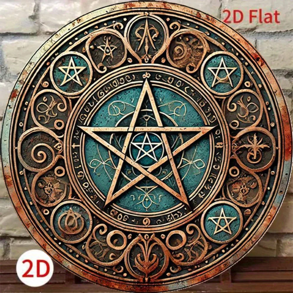 Vintage Wiccan Pentagram Metal - Home Decor Enthusiast ulasan dan harga
