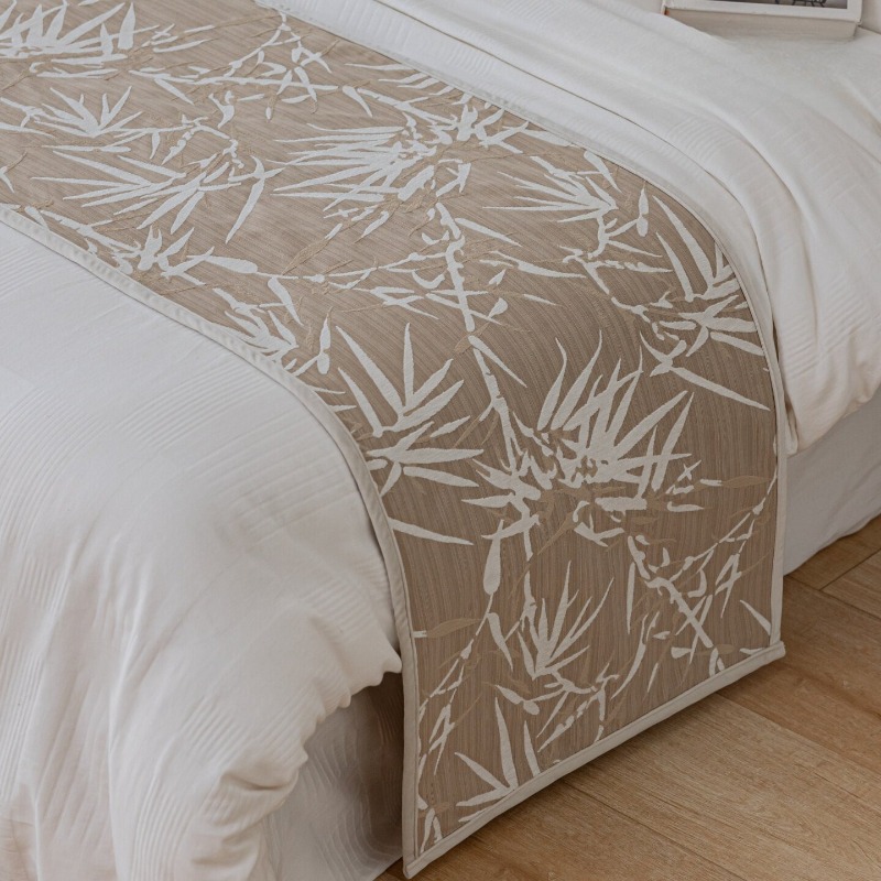 Luxury Bed Runner Scarf Oatmea - Home Decor Zen Style ulasan dan harga