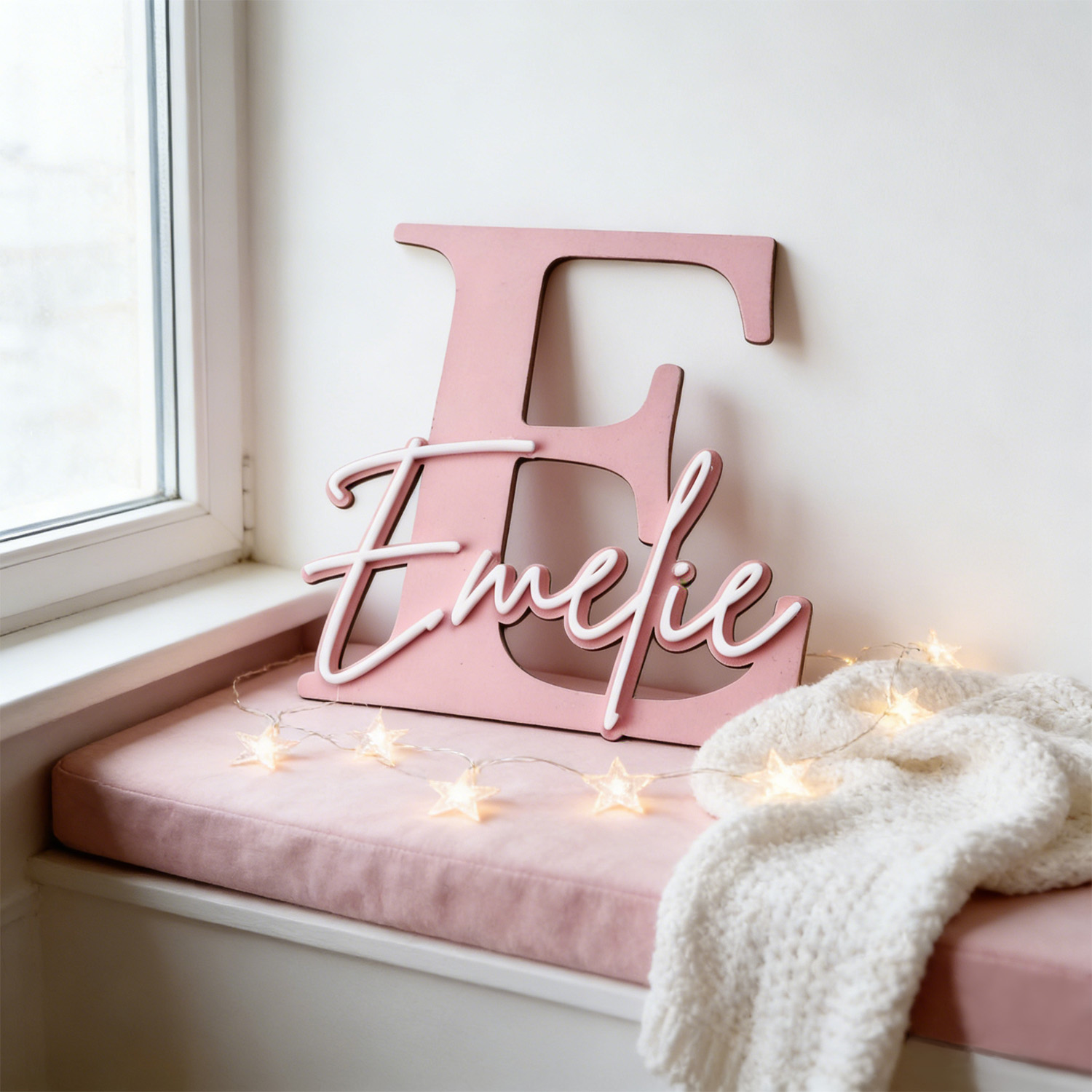1pc Double-layer Wooden Name D - Home Decor Unique ulasan dan harga