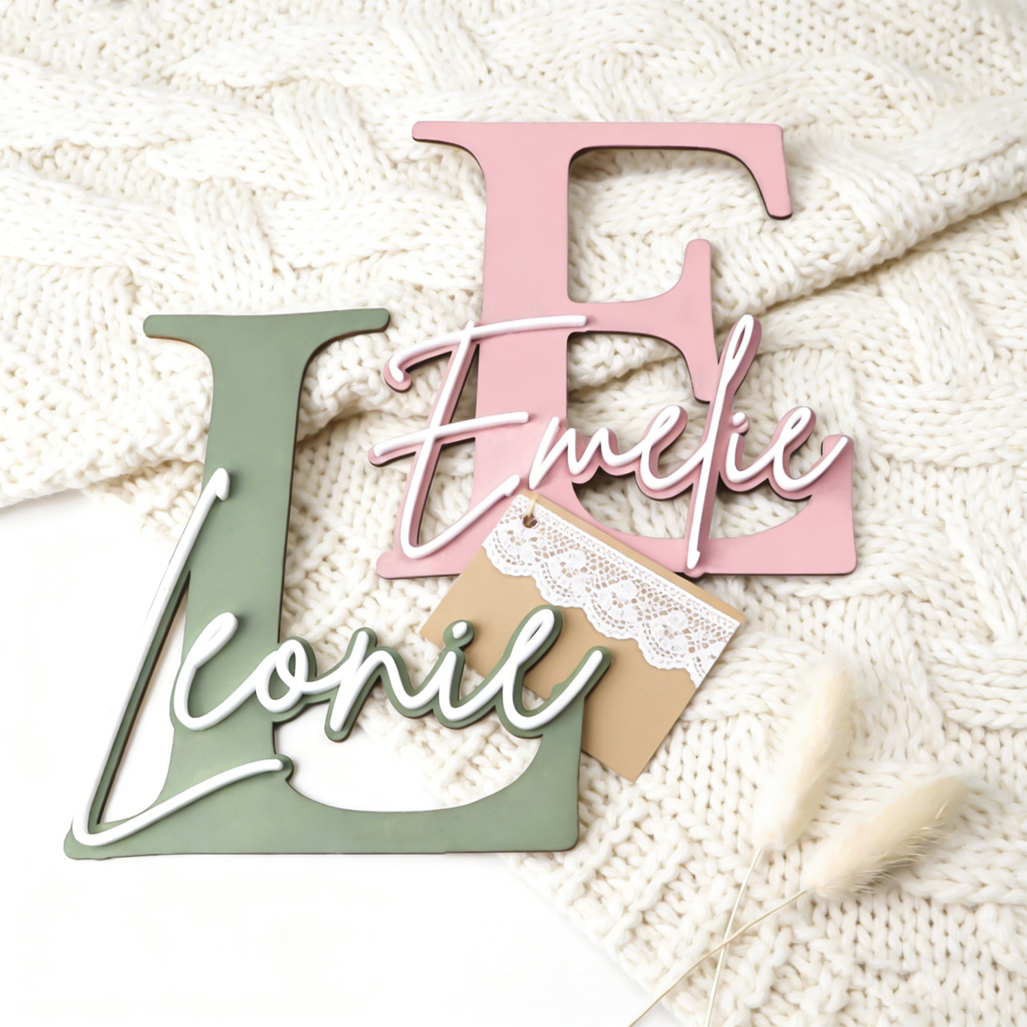 1pc Double-layer Wooden Name D - Home Decor Unique ulasan dan harga