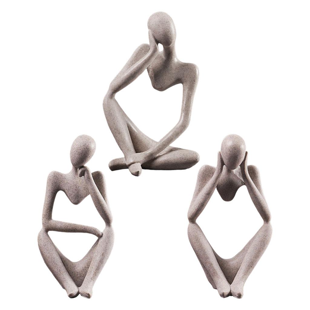 Nordic Abstract Thinker Statue - Abstract Sculpture Resin ulasan dan harga