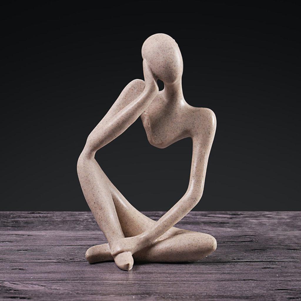 Nordic Abstract Thinker Statue - Abstract Sculpture Resin ulasan dan harga