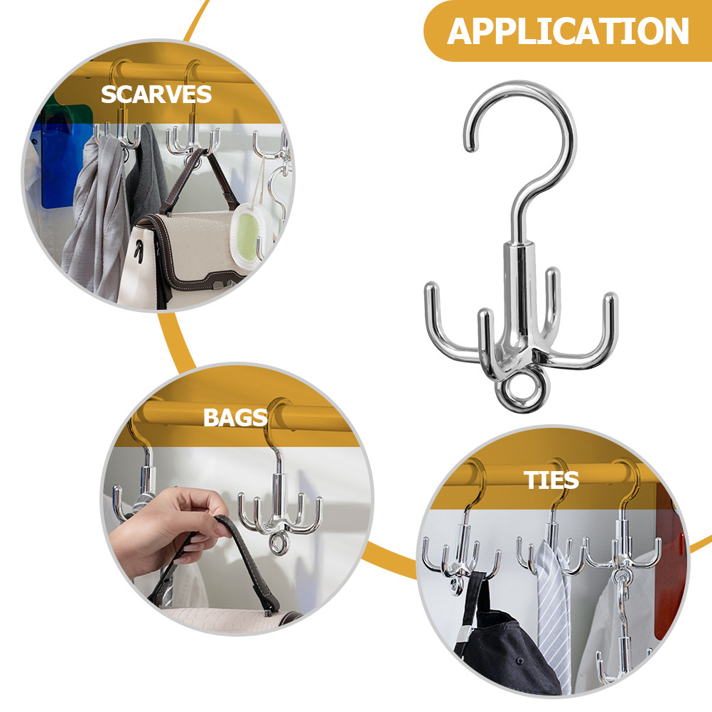Rotating Clothes Hook 4-Claw D - Home Decor Organizer ulasan dan harga
