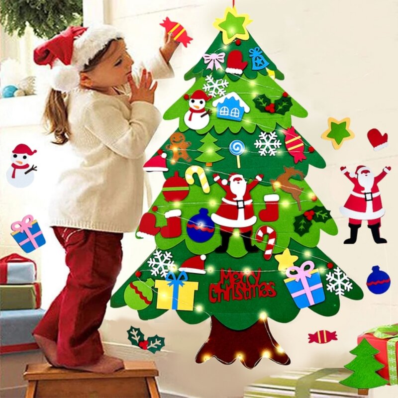 Kids DIY Felt Xmas Tree Set Ch - Home Xmas Decor Ideas ulasan dan harga